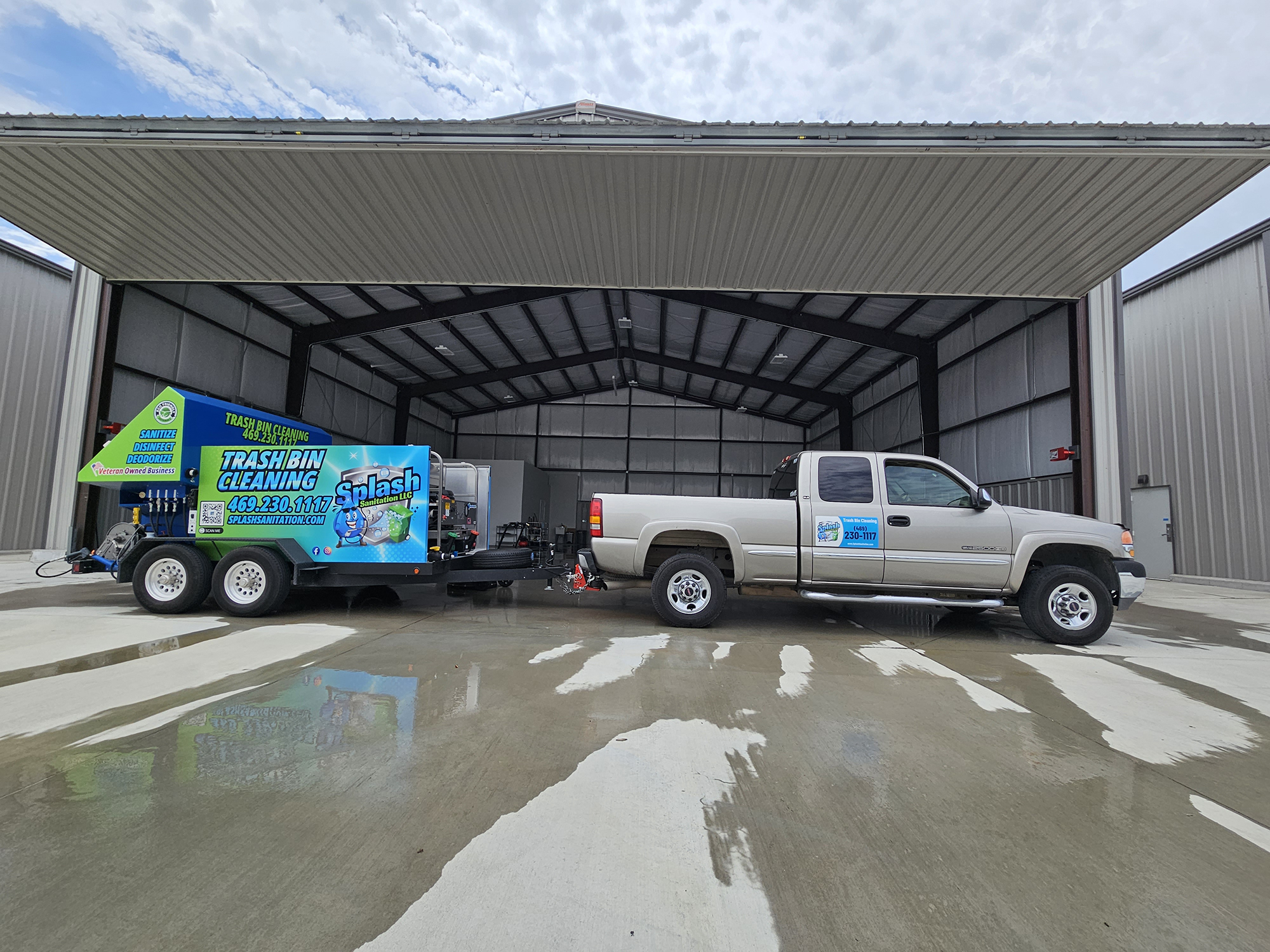 Airplane Hangar with Truck&trailer